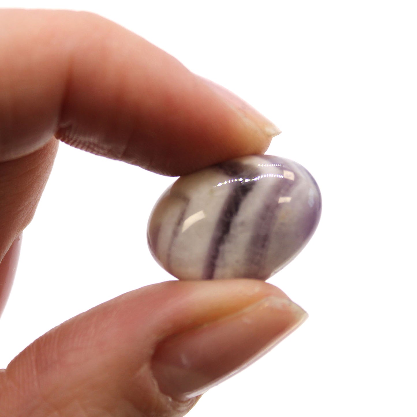 CHEVRON-AMETHYST GEMSTONES - African Tumbled Stones for Serenity, Healing, Intuition, and Balance - Spirit And Shadow