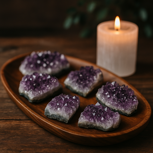 Amas de cristaux d'améthyste bruts 2-4 cm - Pierre précieuse de guérison spirituelle