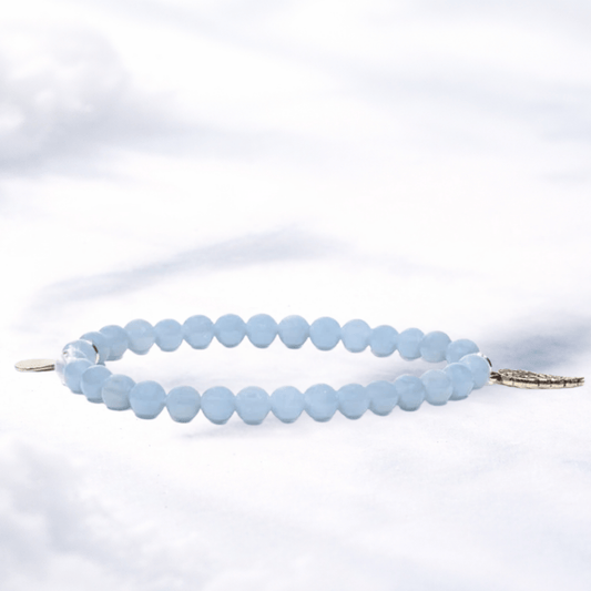 ANGELITE WITH ANGEL WING CHARM – Calm, Comfort & Gentle Support