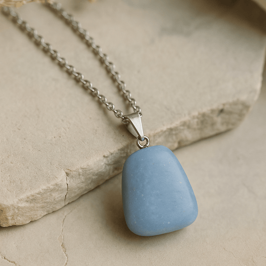 ANGELITE PENDANT NECKLACE