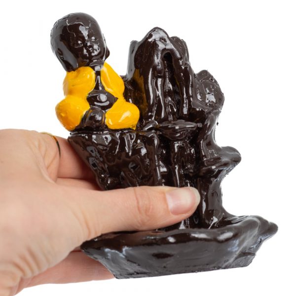 BACKFLOW INCENSE BURNER MEDITATING BUDDHA 120mm WITH CONES - Spirit And Shadow