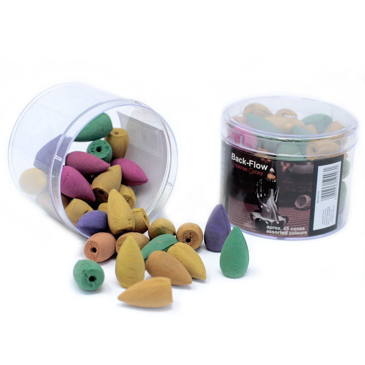 BACKFLOW INCENSE CONES - Tub of Assorted 45 Backflow Cones – Mesmerizing Smoke Effect - Spirit And Shadow
