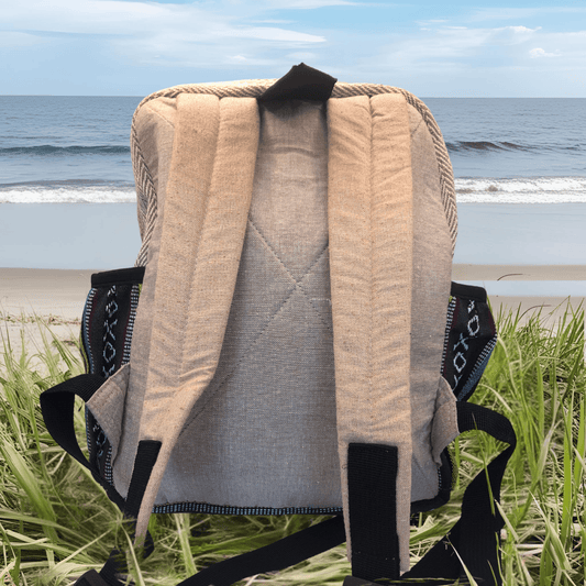 PURE HEMP BACKPACK - ZIG ZAG ZIPS Ocean Tones