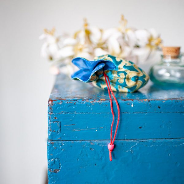 HANDMADE BLUE BROCADE BAG – Ideal for Pendulums, Malas, Treasures And Spell Bag - Spirit And Shadow