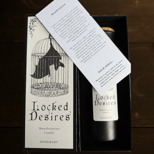 LOCKED DESIRES – Manifestation Ritual Candle with Rosemary