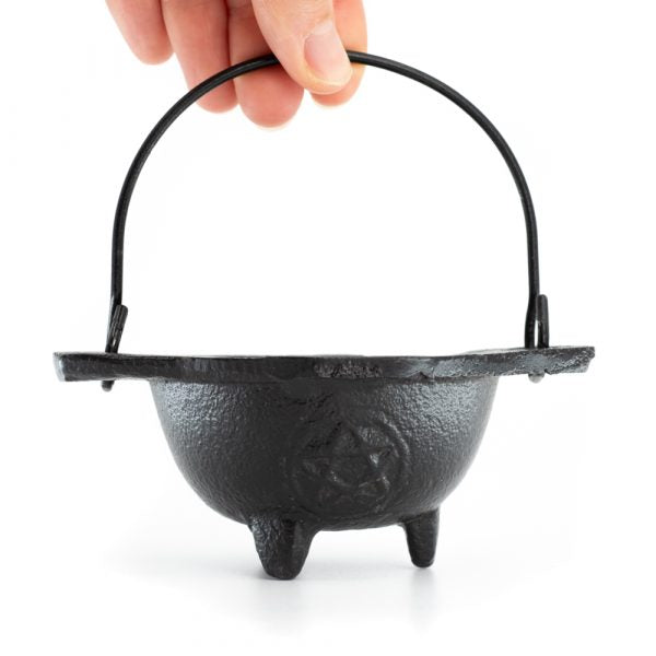 WITCH CAULDRON ROBUST PENTAGRAM 85mm CAST IRON – Ritual Bowl - Spirit And Shadow