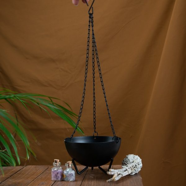 HANGING WITCH CAULDRON BLACK 11CM – Ritual & Incense Burner - Spirit And Shadow