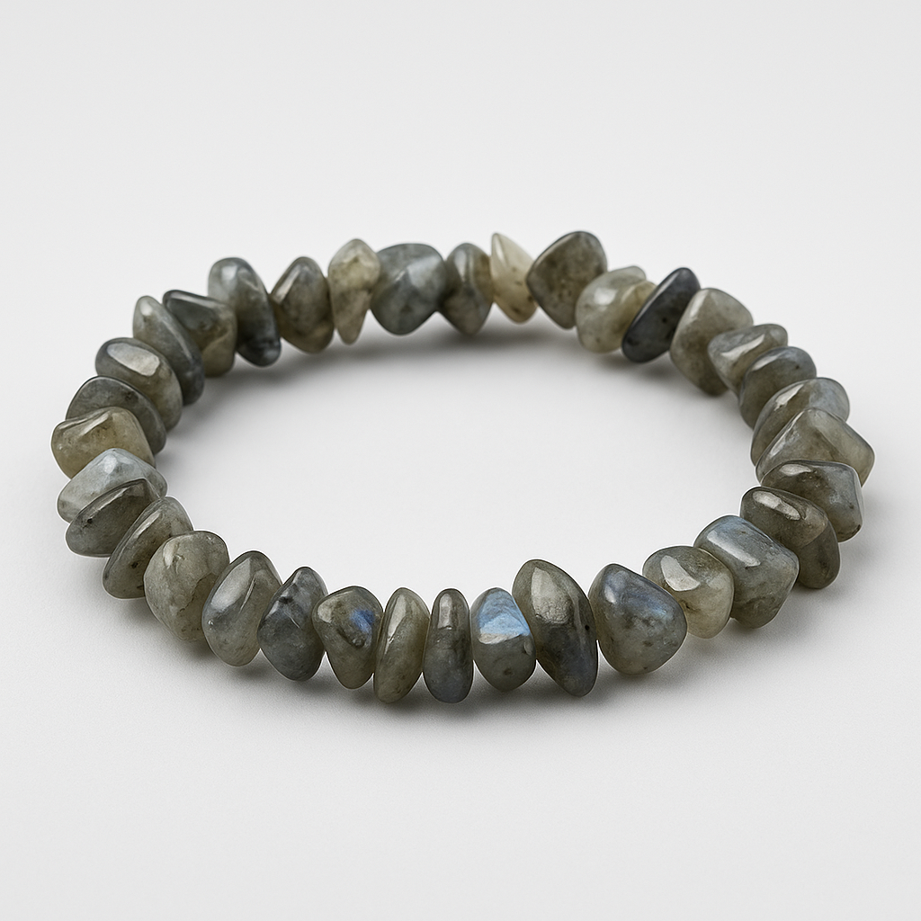 A-GRADE LABRADORITE CHIP BRACELET (16–18 cm)