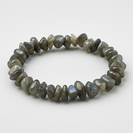 A-GRADE LABRADORITE CHIP BRACELET (16–18 cm)