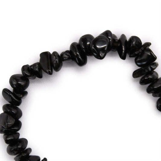 BLACK AGATE CHIPSTONE BRACELET – Natural Protection & Strength Crystal for Grounding - Spirit And Shadow