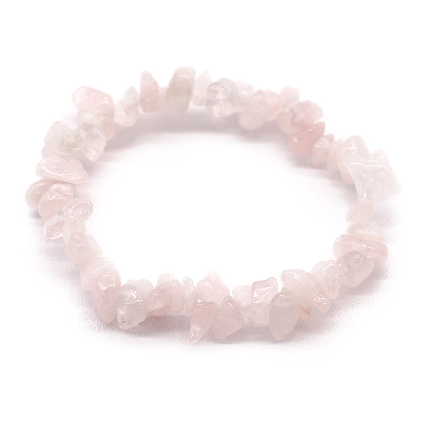 ROSE QUARTZ CHIPSTONE BRACELET – Natural Love & Healing Crystal for Emotional Balance - Spirit And Shadow