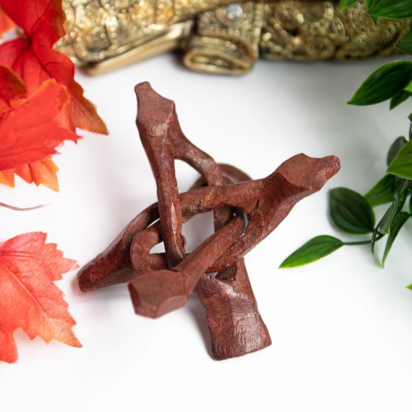 COBRA WOODEN TRIPOD STAND FOR ABALONE SHELLS & SMUDGING - 10 cm - Spirit And Shadow