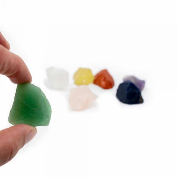 7 CHAKRA RAW GEMSTONES SET WITH GIFT BAG – Spiritual Healing Stones - Spirit And Shadow