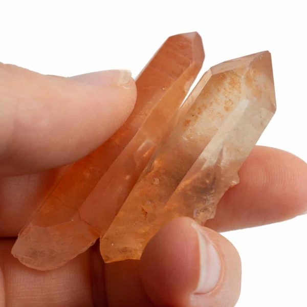 ROUGH BRAZILIAN TANGERINE QUARTZ POINT 4–6 cm – Unique Healing Gemstone - Spirit And Shadow