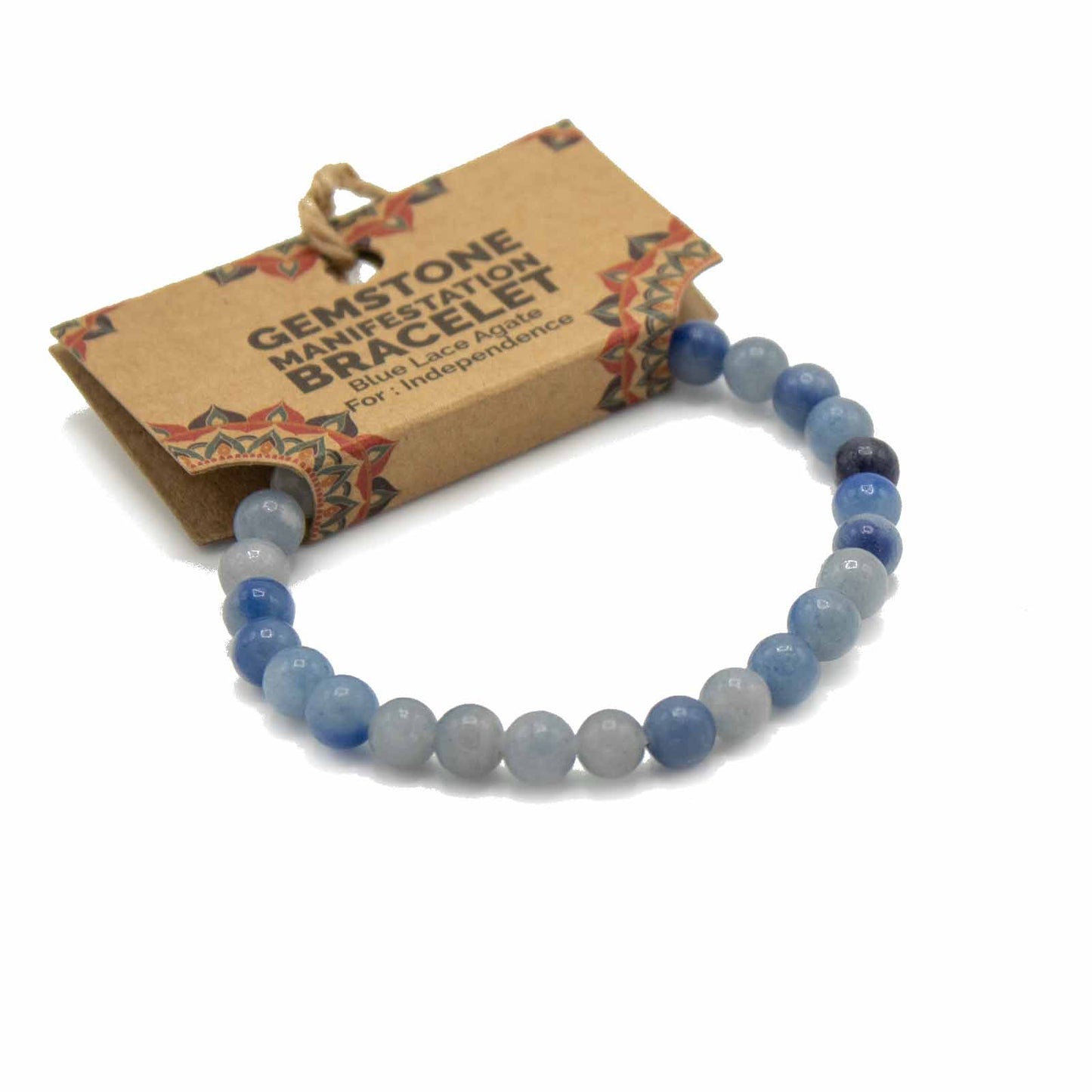 BLUE LACE AGATE MANIFESTATION BRACELET – Independence - Spirit And Shadow