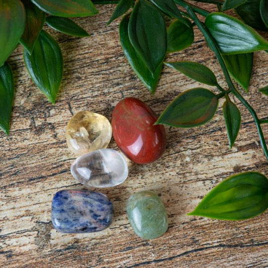 TUMBLED CRYSTALS 5 ELEMENTS SET - 15-20mm - Spirit And Shadow