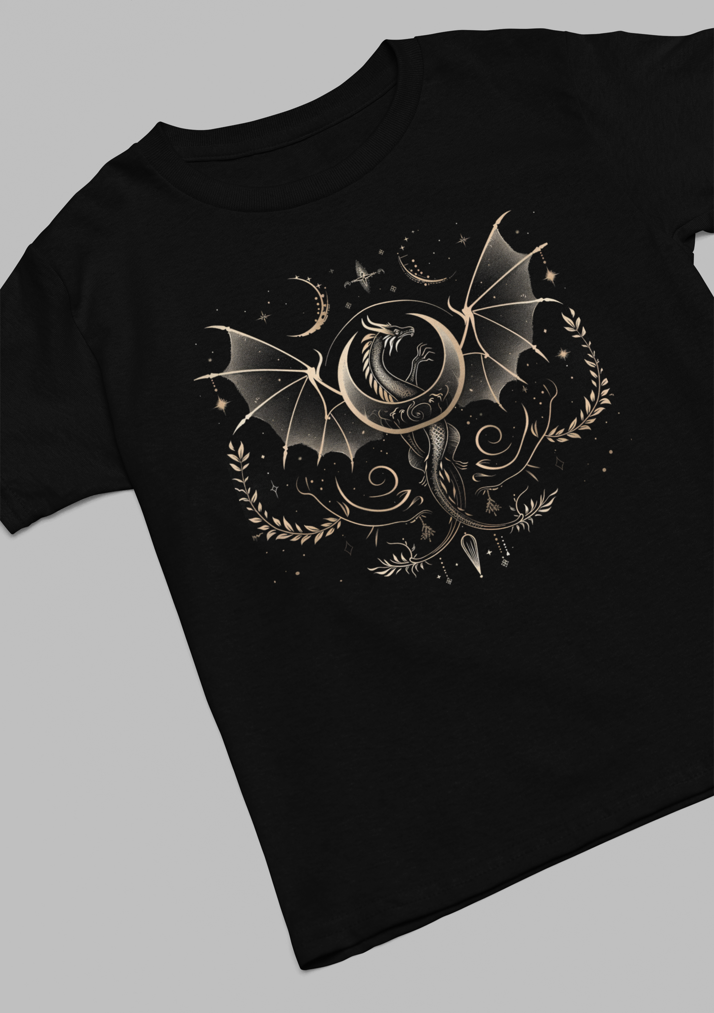 MYSTICAL DRAGON T-SHIRT BLACK – Unleash the Power Within - Spirit And Shadow