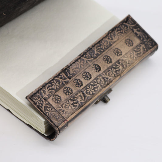 TWO DRAGON ESOTERIC RED TAN LEATHER JOURNAL – 200 Pages with Stitch Edge 17.5x12.5cm - Spirit And Shadow