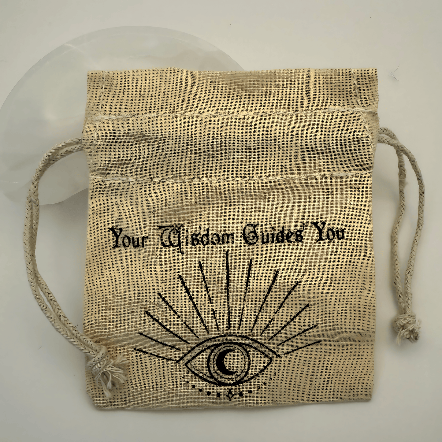 ESOTERIC COTTON POUCH SET -“Your Wisdom Guides You” All-Seeing Eye Design