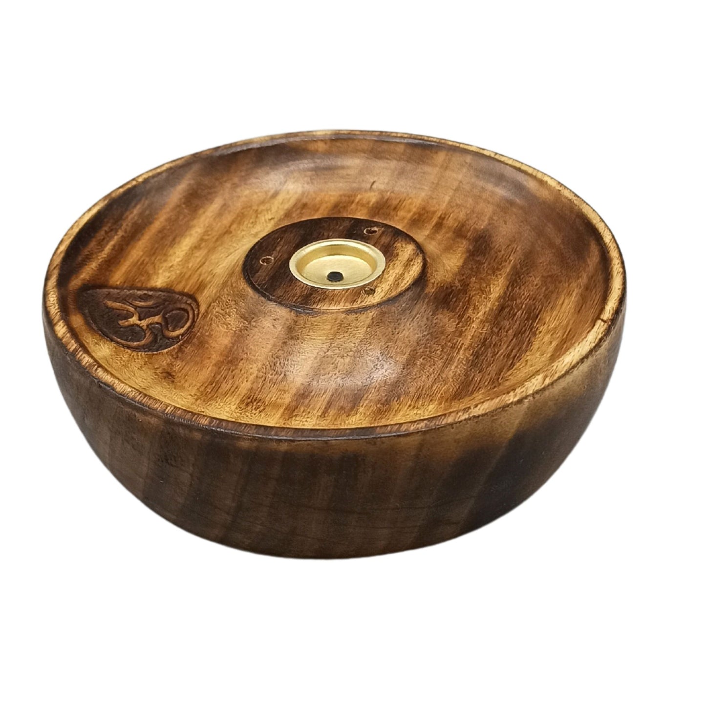 Om WOODEN INCENSE STICK & CONE BURNER – Spiritual Meditation Disc