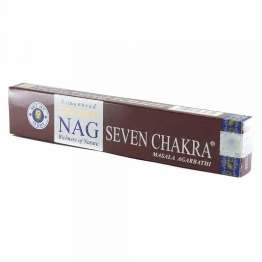 7 CHAKRA INCENSE GOLDEN NAG INCENSE STICKS – Perfect for Meditation and Chakra Balance - Spirit And Shadow