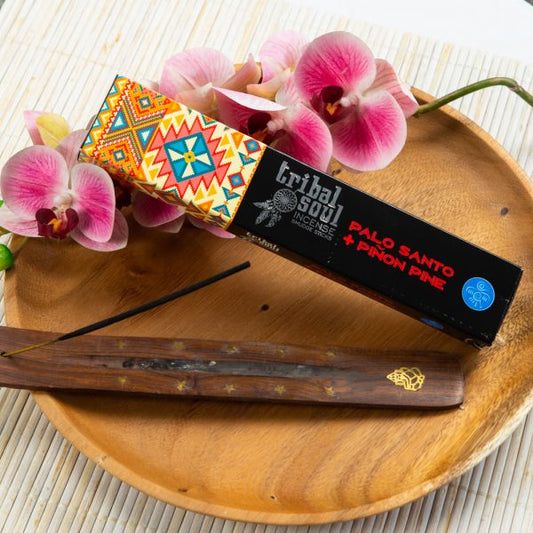 TRIBAL SOUL PALO SANTO AND PINE INCENSE – Sacred Aromatic Blend - Spirit And Shadow