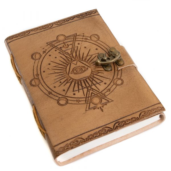 HANDMADE LEATHER JOURNAL/NOTEBOOK WITH ALL SEEING EYE - Spirit And Shadow