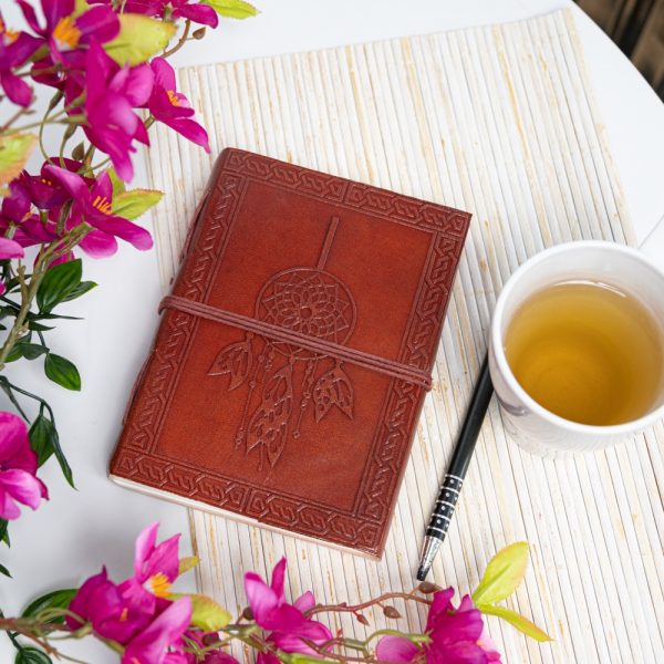 DREAMCATCHER HANDMADE LEATHER JOURNAL/NOTEBOOK - Spirit And Shadow