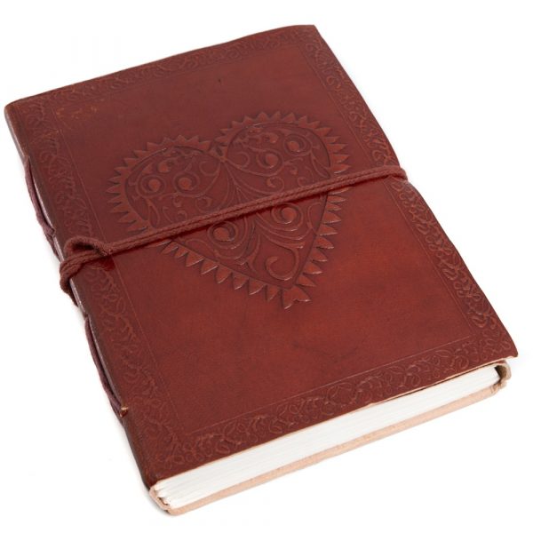 HANDMADE LEATHER HEART JOURNAL/NOTEBOOK - Spirit And Shadow
