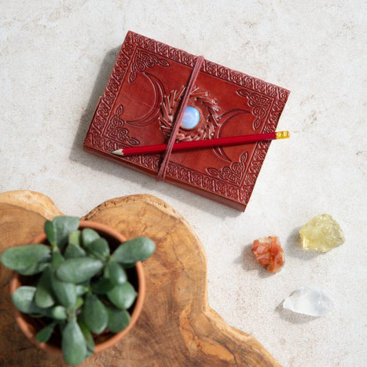 OPALITE HANDMADE LEATHER JOURNAL - Spirit And Shadow