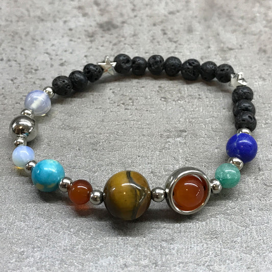 LAVA STONE BRACELET – Silver Solar System