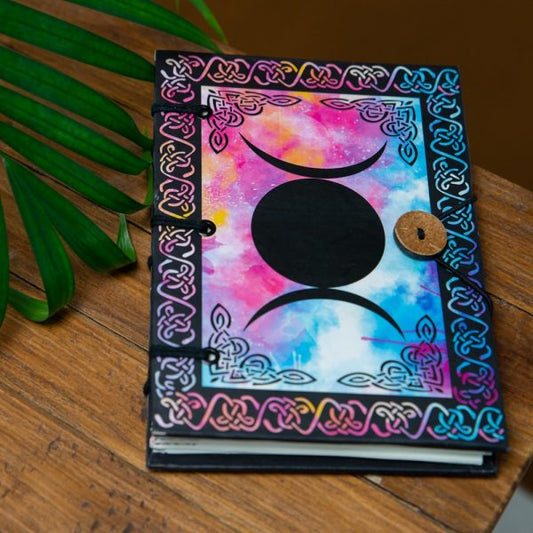 HANDMADE NOTEBOOK TRIPLE MOON - Spirit And Shadow