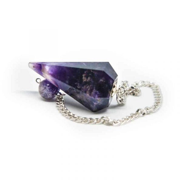 AMETHYST GEMSTONE PENDULUM - FACETED CRYSTAL FOR CHAKRA HEALING & SPIRITUAL AWARENESS - Spirit And Shadow