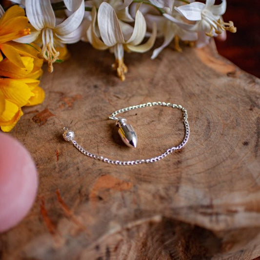 METAL PENDULUM SILVER BULLET FOR DOWSING & HEALING - Spirit And Shadow