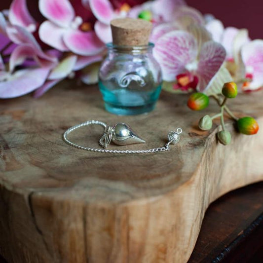 METAL PENDULUM SILVER DROP - ELEGANT DOWSING TOOL - Spirit And Shadow