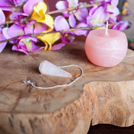 PENDULUM ROSE QUARTZ FACET - Spirit And Shadow