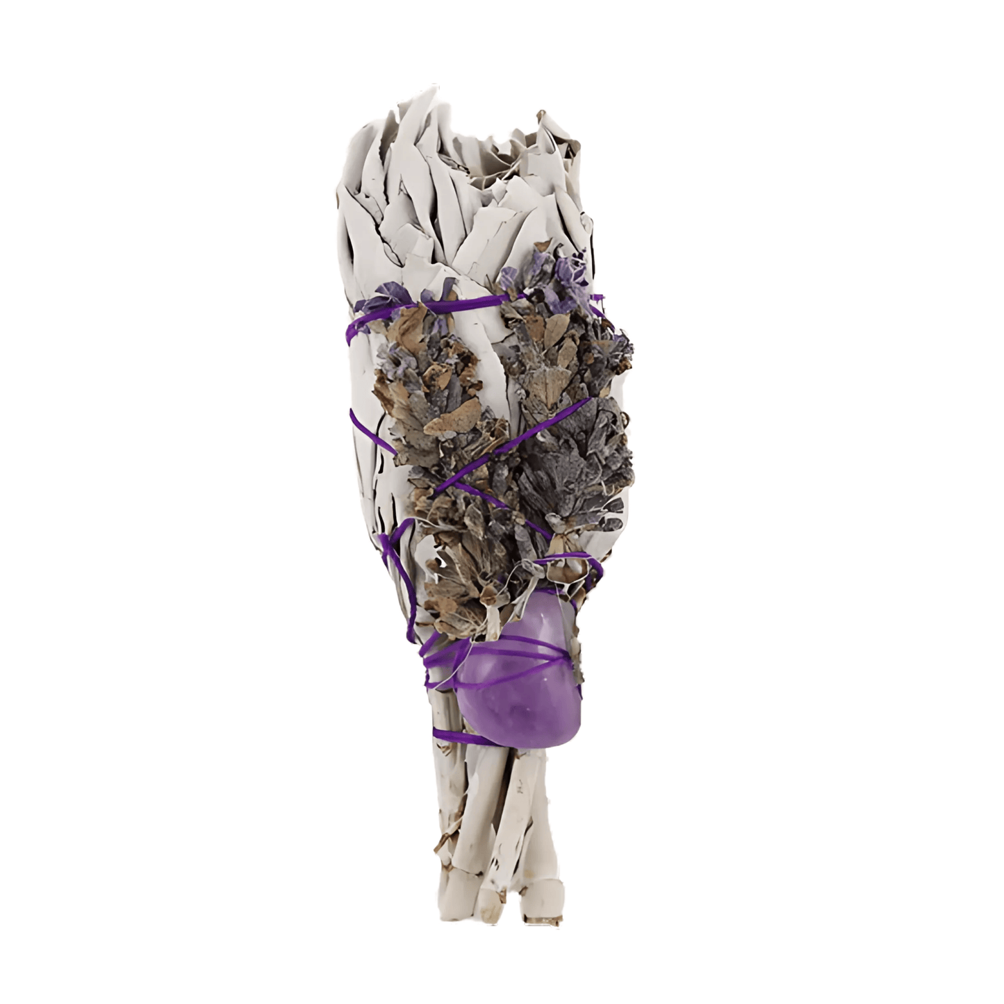 SPIRITUAL HEALING SAGE TORCH WITH AMETHYST – 10cm