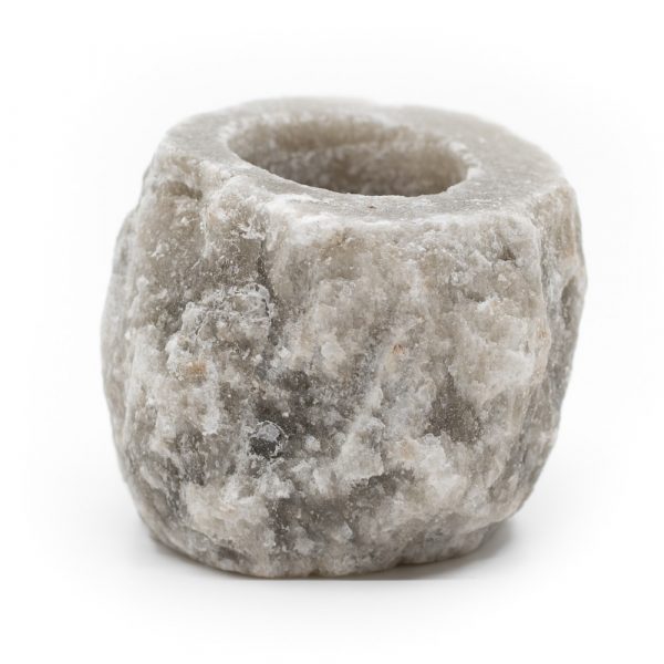 HIMALAYAN SALT TEA LIGHT HOLDER - GREY 400–700g - Spirit And Shadow