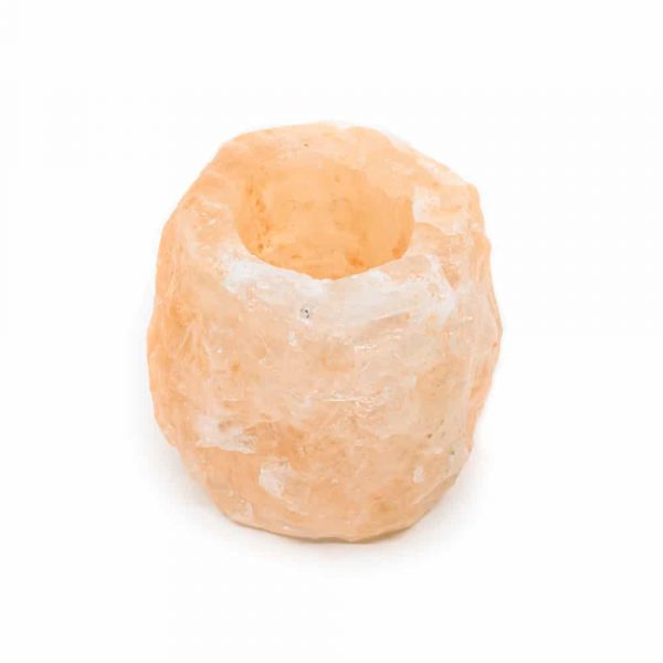 HIMALAYAN SALT TEA LIGHT HOLDER - NATURAL ORANGE GLOW 400–700g - Spirit And Shadow