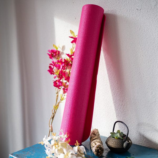 PVC YOGA MAT PINK – 183 x 61 x 0.4 cm - Spirit And Shadow