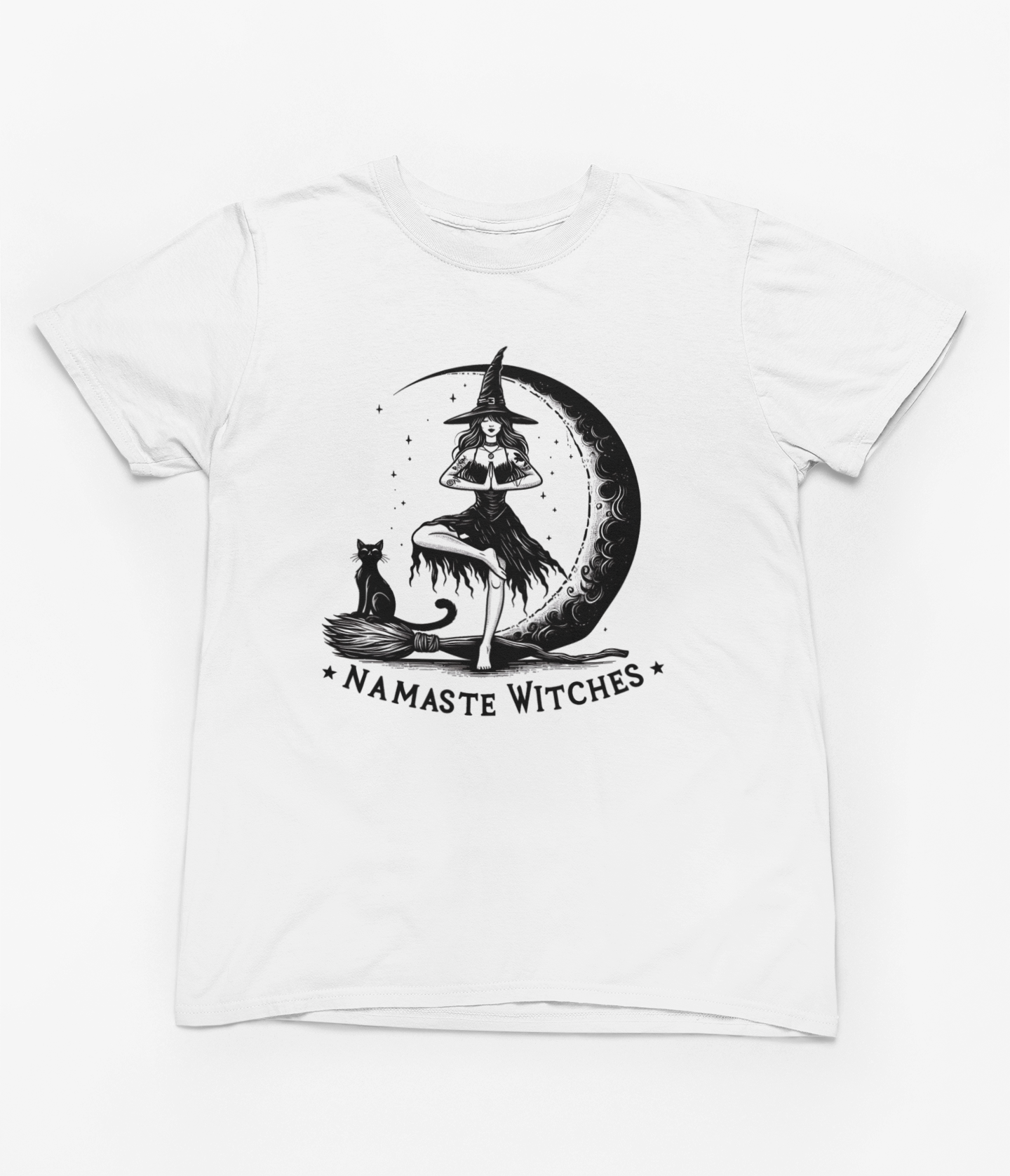NAMASTE WITCHES T-SHIRT-WHITE - Spirit And Shadow