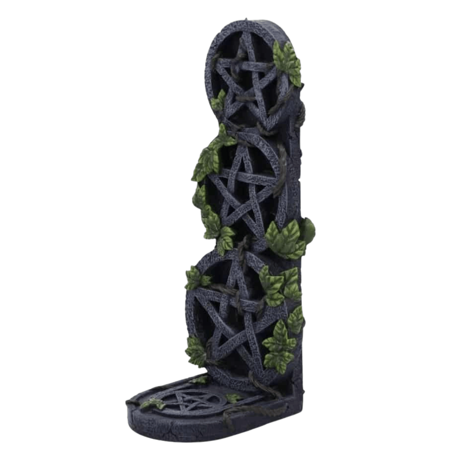 AGED PENTAGRAM INCENSE STICK HOLDER 20.5cm