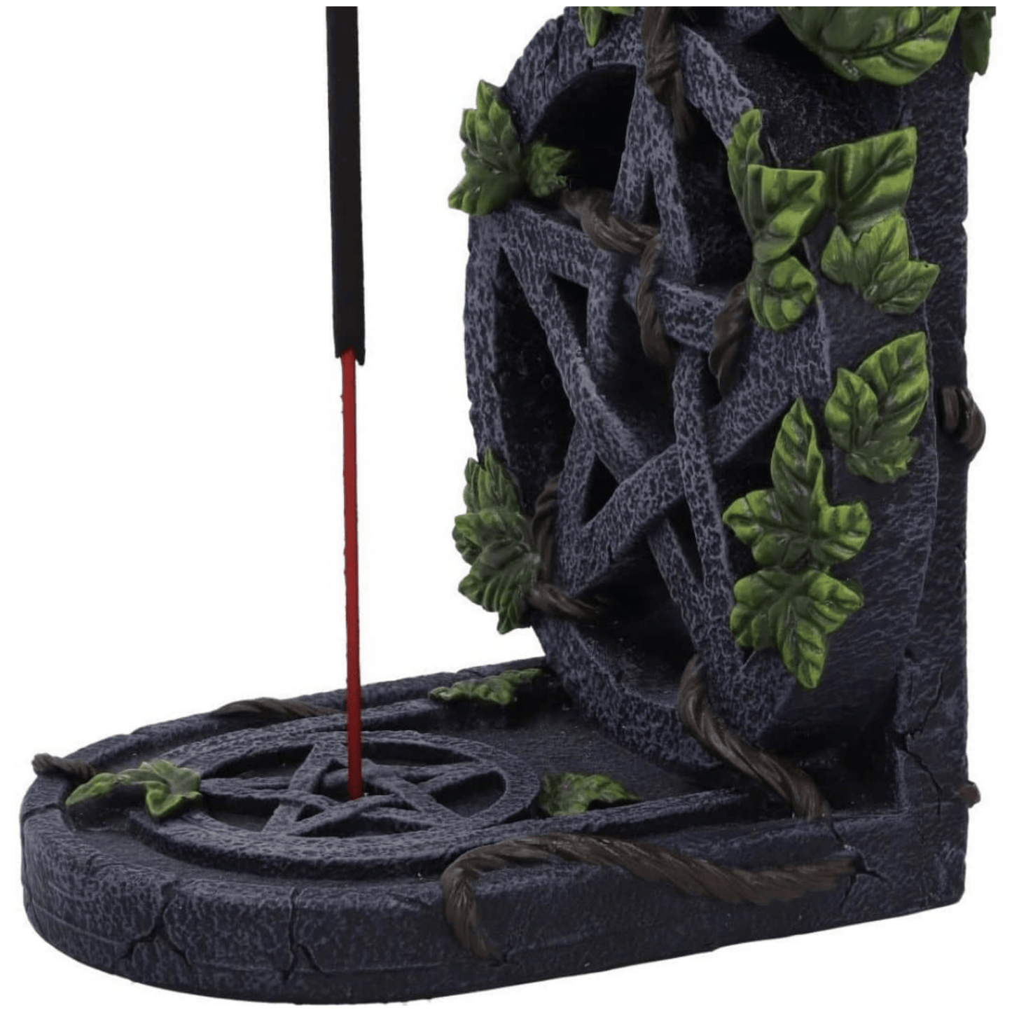 AGED PENTAGRAM INCENSE STICK HOLDER 20.5cm