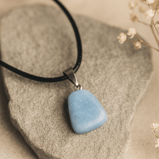 ANGELITE PENDANT NECKLACE