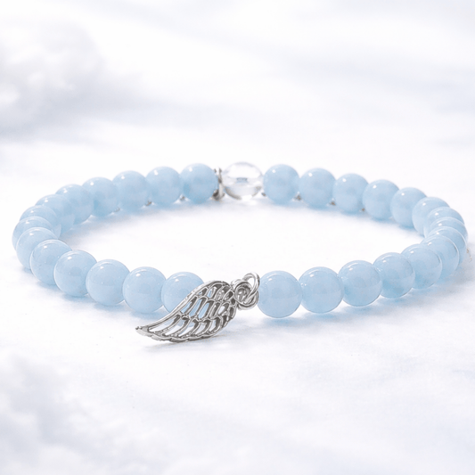 ANGELITE WITH ANGEL WING CHARM – Calm, Comfort & Gentle Support