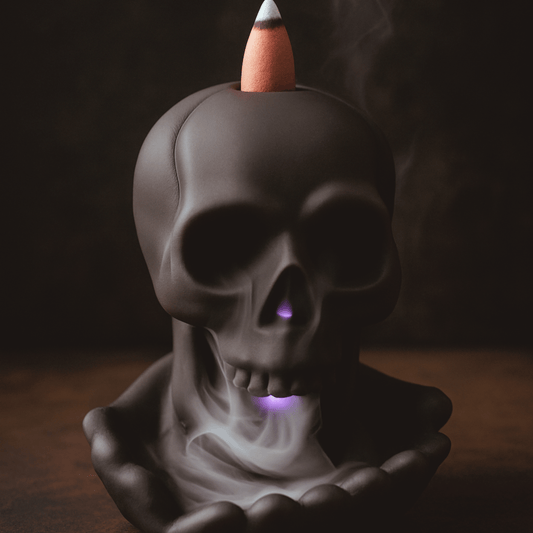 WEEPING SKILL BACKFLOW INCENSE BURNER WITH LIGHT
