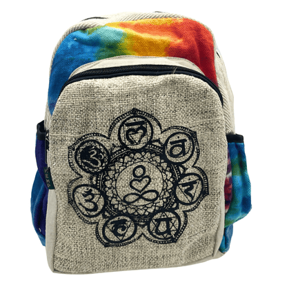 TIE-DYE HEMP MEDIUM BACKPACK - 7 Chakra Energy