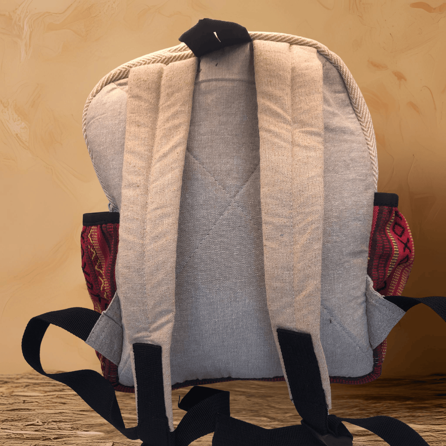 PURE HEMP BACKPACK - ZIG ZAG ZIPS Earthy Tones