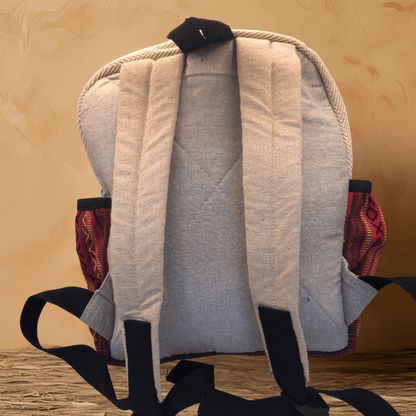 PURE HEMP BACKPACK - ZIG ZAG ZIPS Earthy Tones