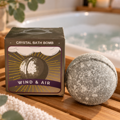 CRYSTAL BATH BOMB - AIR ELEMENT - REVEAL YOUR CRYSTAL